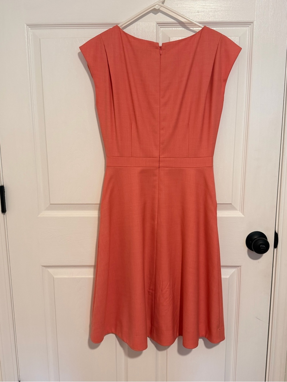 J. Crew Coral Cap-Sleeve Midi Dress - Picture 2 of 7